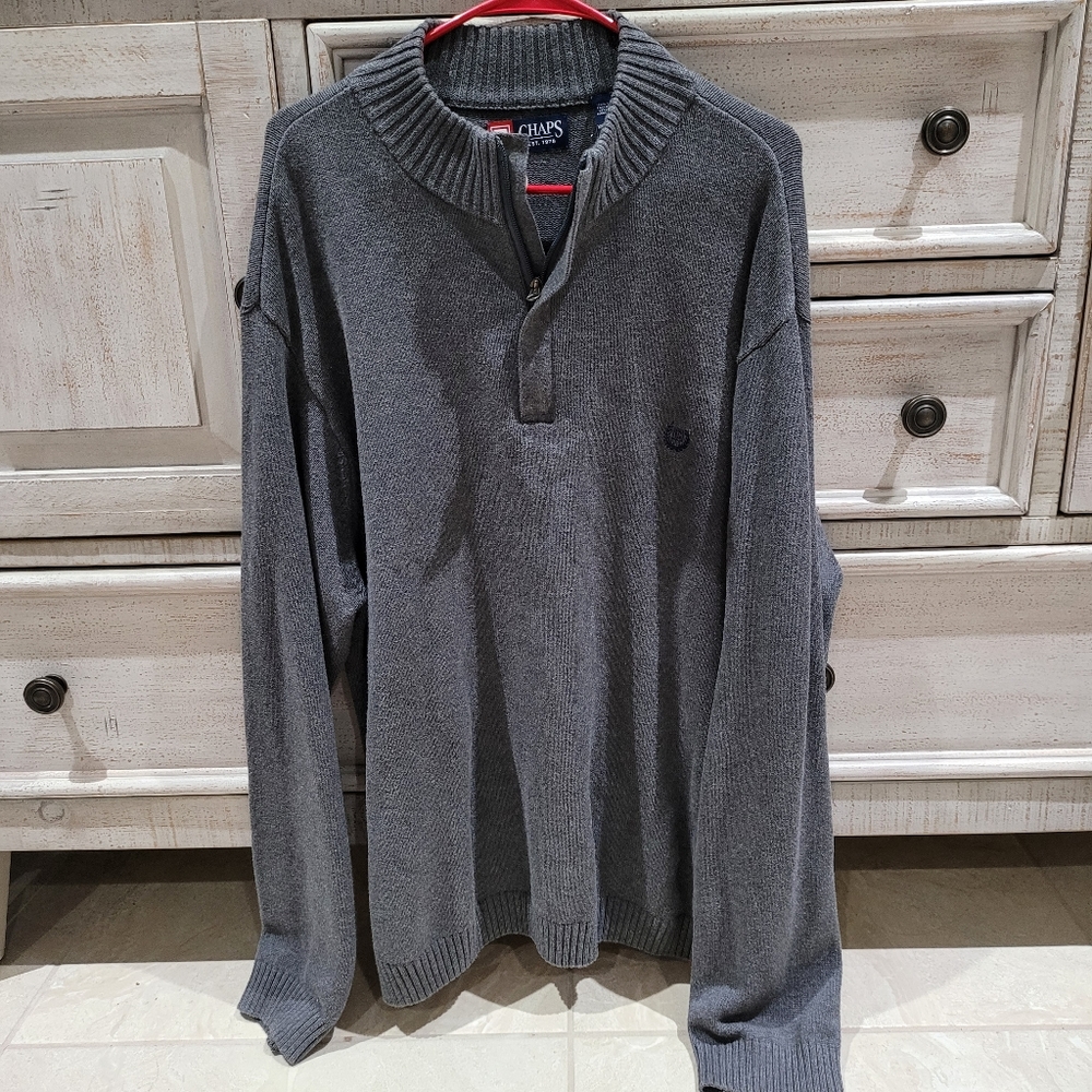 Chaps 2XL 1/4 Zip Sweater